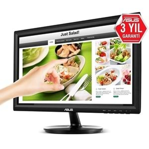 Asus VT168H 10ms 1366x768 HD VGA HDMI (Vesa) 15.6 Dokunmatik Siyah Monitör