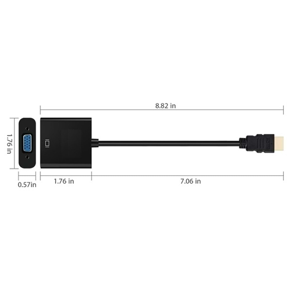 Codegen CDG-CNV31 HDMI Erkek VGA Dişi Çevirici Adaptör (Hdmi to Vga)