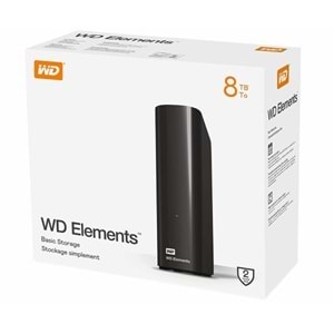Western Digital WDBWLG0080HBK-EESN Elements Desktop 3.5 8TB USB 3.0 Siyah Taşınabilir Harddisk