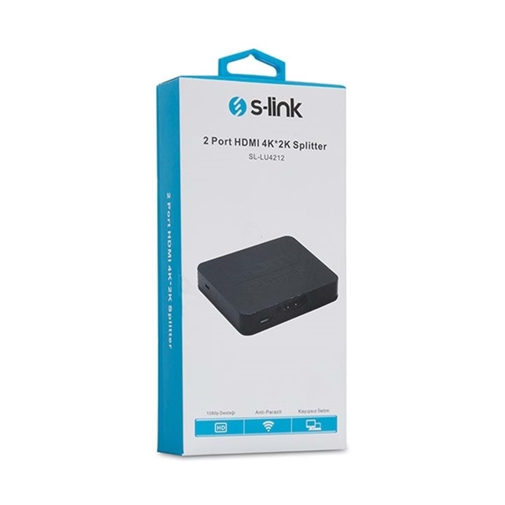 S-Link SL-LU4212 2 Port 4K*2K Hdmı Splitter (Çoklayıcı)