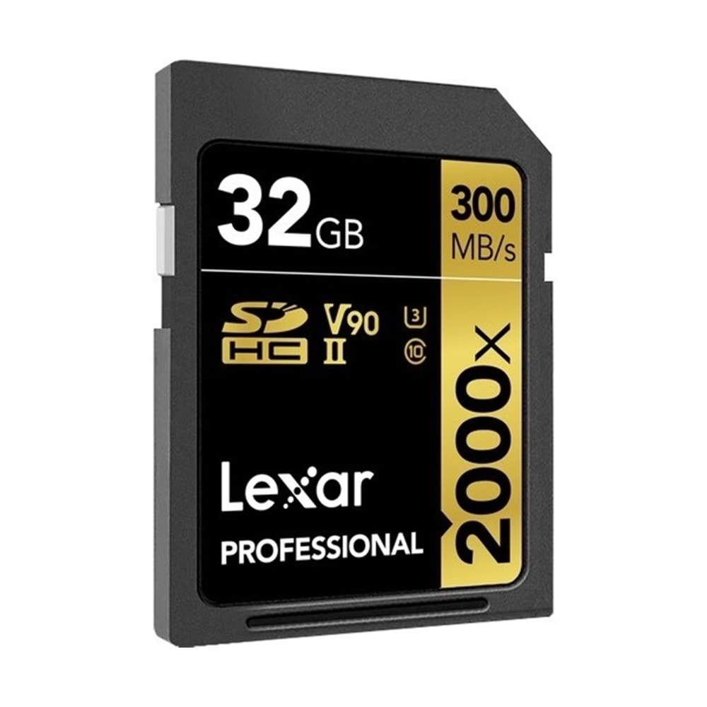 Lexar 32Gb 300Mb/s 2000x V90 U3 UHS-II SDHC 4K Hafıza Kartı