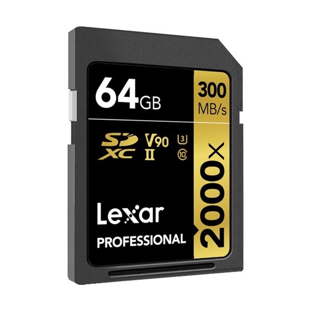 Lexar 64Gb 300Mb/s 2000x V90 U3 UHS-II SDHC 4K Hafıza Kartı