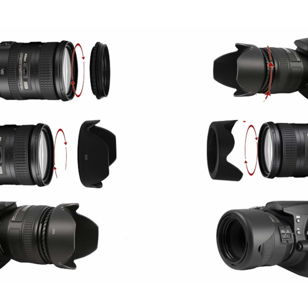 Nikon HB-32 Lens İçin Uyumlu Parasoley