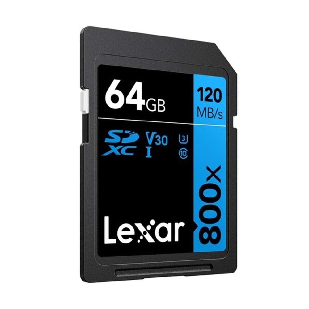 Lexar 64Gb 120Mb/s 800x UHS-1 C10 U3 V30 4K UHD SD Hafıza Kartı