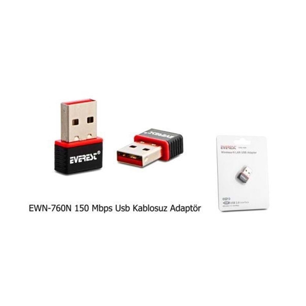 Everest EWN-760N 150Mbps USB Kablosuz Adaptör