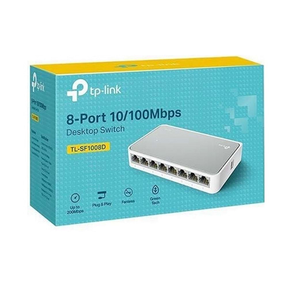 TP-Link TL-SF1008D 8 Port 10/100Mbps Yönetilemez Switch