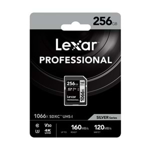 Lexar 256Gb 160Mb/s 1066x V30 U3 UHS-I SDXC Professional Hafıza Kartı