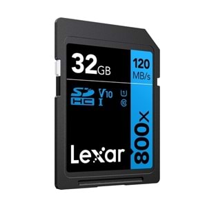 Lexar 32Gb 120Mb/s 800x C10 U1 V10 UHS-1 SD Hafıza Kartı