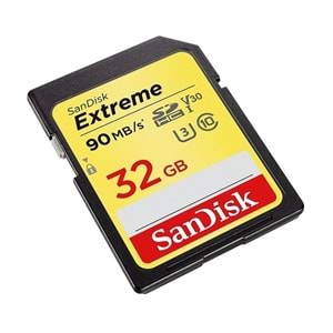 SanDisk 32GB Extreme SDHC 90MB/s V30 U3 C10 Sd Hafıza Kart HBV000005DA3U