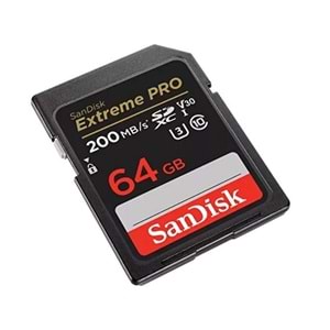 SanDisk 64GB Extreme Pro 200MB/s 90MB/s SDXC V30 UHS-I U3 Hafıza Kartı SDSDXXU-064G-GN4IN