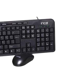 İnca IMK-375T Q Türkçe USB Multimedya Siyah Klavye+ Mouse