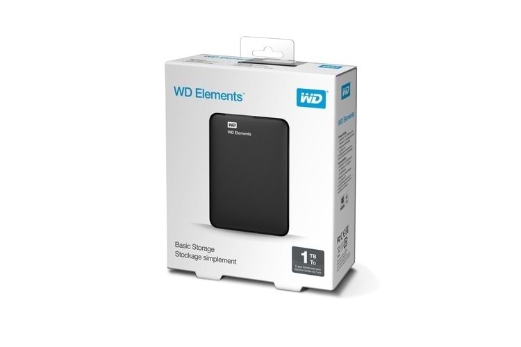 WD WDBUZG0010BBK Elements Portable 2.5 1Tb Usb 3.0 Siyah Taşınabilir Harddisk