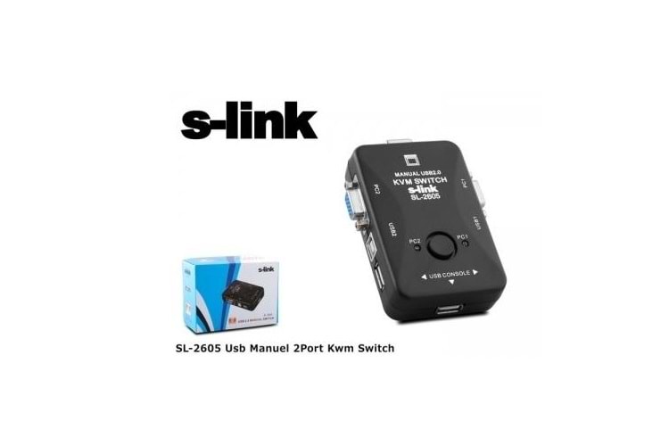 S-Link SL-2605 2 Port Usb Kvm Switch (Manuel)