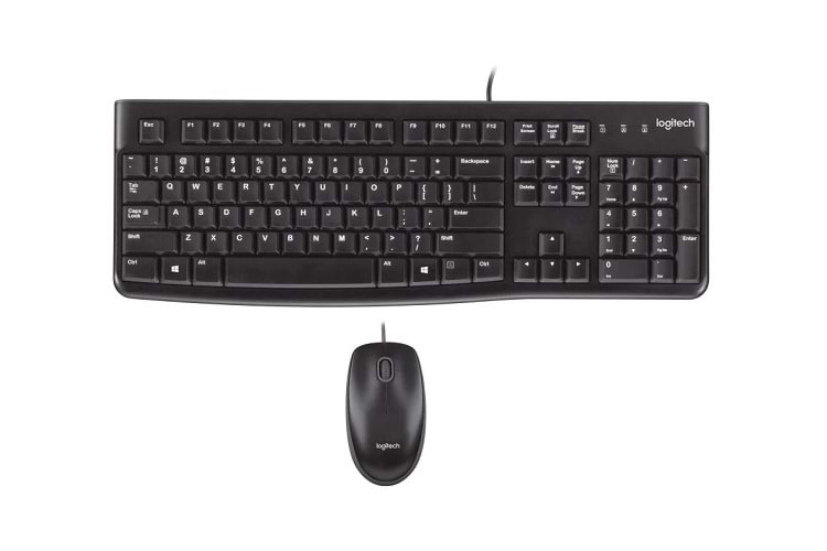 Logitech MK120 Q Türkçe Usb Standart Kablolu Siyah Klavye+ Mouse